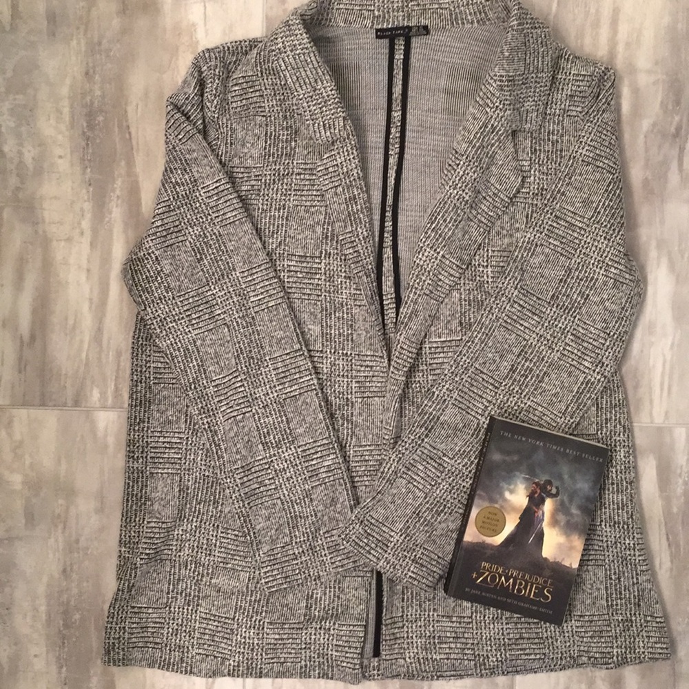 Black and white blazer